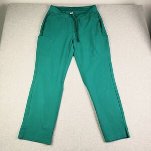 Mandala Medical Scrub Pants Womens Large Green Stretch Equa-Tek Drawstring Waist